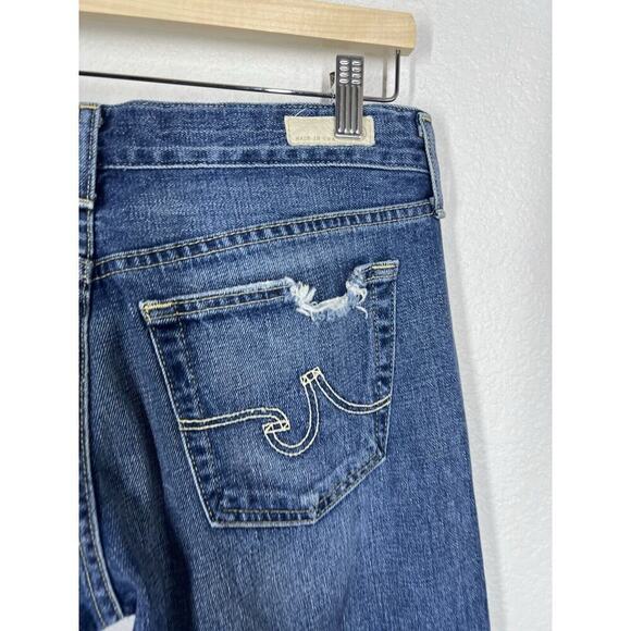 AG Adriano Goldschmied Piper Slouchy Slim Jeans Size 28 Lace Trim Distressed - Picture 5 of 6